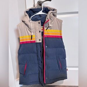 Yo Colorado Colorful Striped Puffer Vest Unisex Size Small